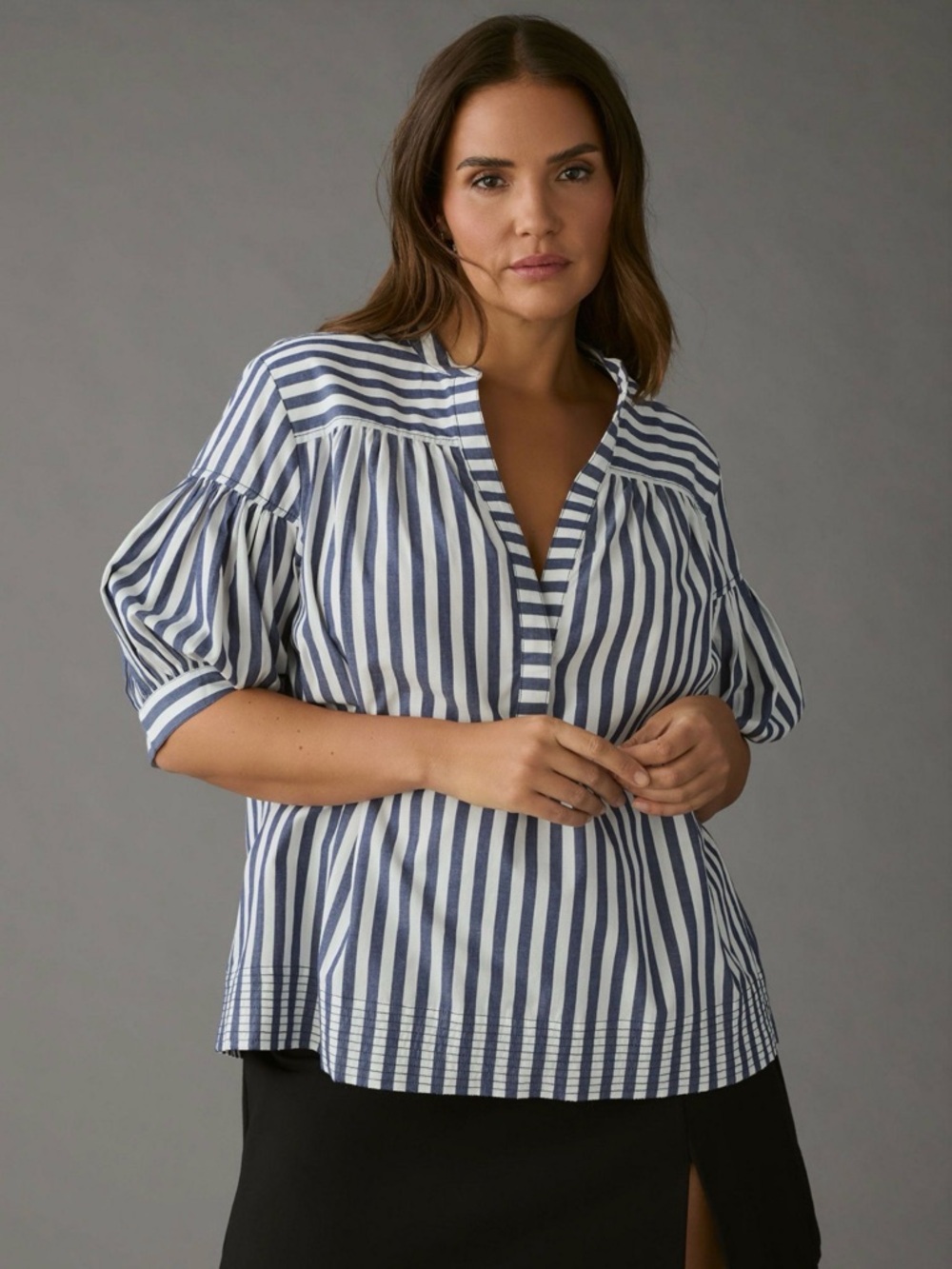 Anthropologie Darcey swing popover top